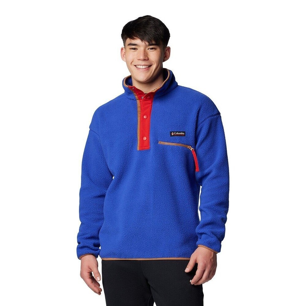 Columbia Helvetia Ii Jacket Men's Clematis Blue Half Snap Fleece Pullover JAX415